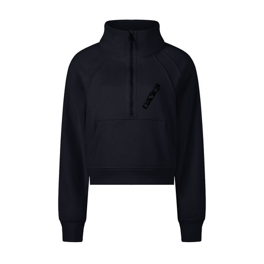Cropped Half-Zip Sweatshirt